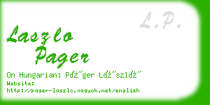 laszlo pager business card